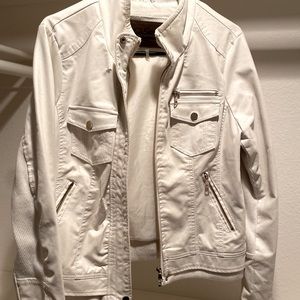 White Ci Sono leather jacket